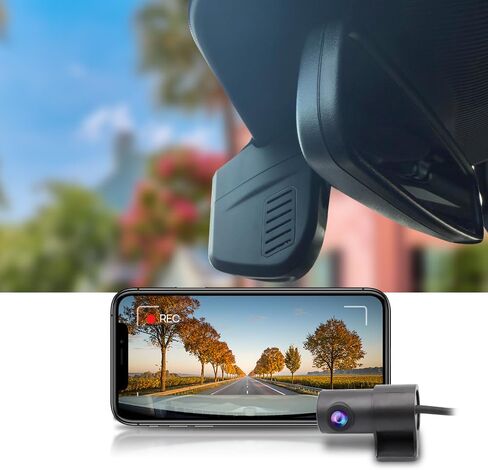 كاميرا Fitcamx الأمامية 4K+الخلفية 1080P لـ 2024-2026 Ford Explorer Gas & Hybrid (ليست لـ EV، HD2-6788)، مظهر OEM متكامل، فيديو عالي الدقة مزدوج، WiFi & APP، تسجيل حلقة، مستشعر G، سهل الاستخدام، بطاقة 128 جيجابايت in Kuwait