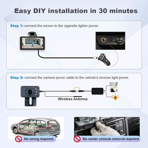 6.1 Inch Portable Car Screen, Wireless & Wired CarPlay Android Auto, 1080P Wireless Backup Camera, 60Hz, 800nit INCELL Display, Universal for Cars SUVs Pickups RVs in Kuwait