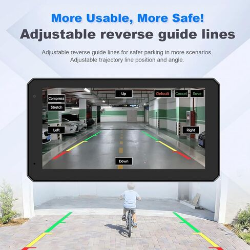 6.1 Inch Portable Car Screen, Wireless & Wired CarPlay Android Auto, 1080P Wireless Backup Camera, 60Hz, 800nit INCELL Display, Universal for Cars SUVs Pickups RVs in Kuwait