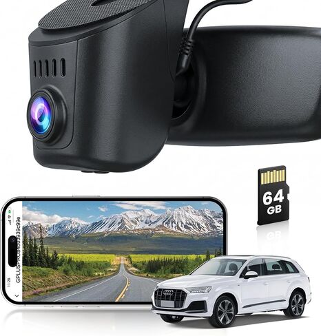 Inefala 4K Dash Cam for Audi 2019-2026 A4 A6 Allroad A3 A5 Q5 S4 S6 Q7 A8 Q8 S8 TT A7 S5 Q3 S3 S7 RS3 RS5 RS6 e-tron, OEM Look, Loop Recording, 2160P UHD Video, Parking Mode, WiFi & APP, 64GB Card in Kuwait