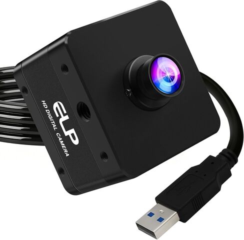 ELP High Speed 4K 60FPS USB Camera for Computer, Mini UVC 2160P USB3.0/2.0 Lightburn Cameras for Windows, Linux, Mac, Pi, Fast Frame Wide Angle 100°(H) IMX678 Webcam for PC Laptop Jetson Nano in Kuwait