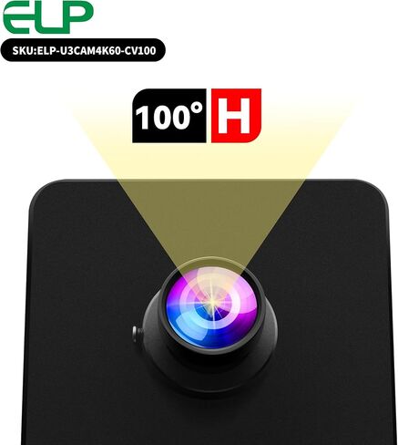 ELP High Speed 4K 60FPS USB Camera for Computer, Mini UVC 2160P USB3.0/2.0 Lightburn Cameras for Windows, Linux, Mac, Pi, Fast Frame Wide Angle 100°(H) IMX678 Webcam for PC Laptop Jetson Nano in Kuwait