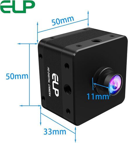 ELP High Speed 4K 60FPS USB Camera for Computer, Mini UVC 2160P USB3.0/2.0 Lightburn Cameras for Windows, Linux, Mac, Pi, Fast Frame Wide Angle 100°(H) IMX678 Webcam for PC Laptop Jetson Nano in Kuwait