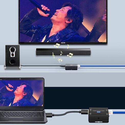 موسع Cat5 / 6 Ethernet 1080P يصل إلى 60 مترًا بدون تأخير للتلفزيون عالي الوضوح in Kuwait