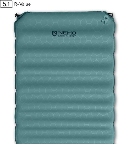 Nemo Equipment Flyer Cloud Insulated Hybrid Sleeping Pad - Arctic/Ombre Blue - Long Wide (76"x25") in Kuwait