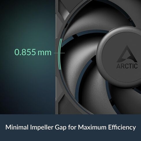 ARCTIC P12 Pro LN - Low-Noise Premium Fan, 120 mm PWM Fan, 450-2000 RPM, 0 RPM <5% PWM, Fluid Dynamic Bearing, 4-Pin - Black in Kuwait