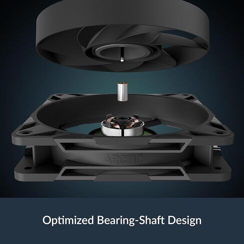 ARCTIC P12 Pro LN - Low-Noise Premium Fan, 120 mm PWM Fan, 450-2000 RPM, 0 RPM <5% PWM, Fluid Dynamic Bearing, 4-Pin - Black in Kuwait