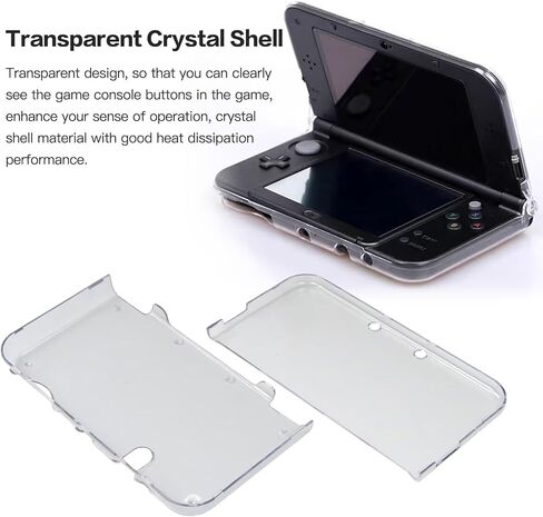 Console Protective Cover Skin Clear Case Compatible for Nintendo New 3DS XL/LL 2015 Model Updated Replacement in Kuwait