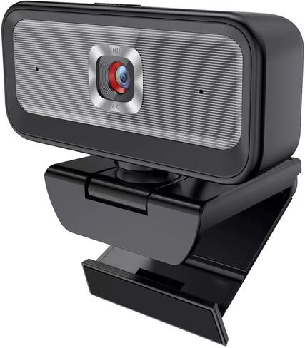 4K Webcam for PC with Microphone, Computer Camera with Noise Cancellation, Privacy Cover, 120° Wide Angle Auto Focus, Plug & Play USB Webcam for Streaming, Conferencing, Zoom, Skype, Facetime, Laptop in Kuwait