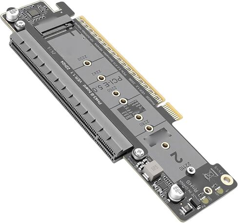PCIe 5.0 X16 Dual M.2 Adapter Card High Bandwidth SSD Expansion for Enterprise Use in Kuwait
