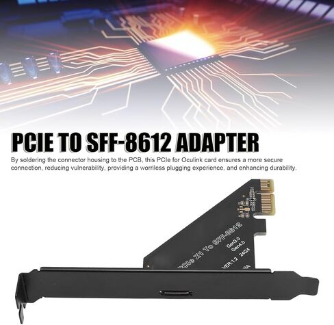بطاقة محول PCIe 4.0 x1 إلى Oculink SFF 8612، بطاقة رسومات خارجية لوحدة معالجة الرسومات NVMe SSD GBU، مع التوصيل والتشغيل لمدة 10 in Kuwait