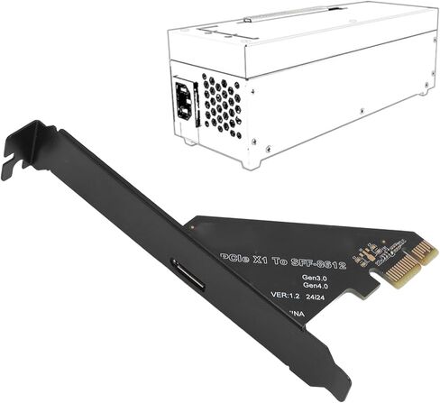 بطاقة محول PCIe 4.0 x1 إلى Oculink SFF 8612، بطاقة رسومات خارجية لوحدة معالجة الرسومات NVMe SSD GBU، مع التوصيل والتشغيل لمدة 10 in Kuwait