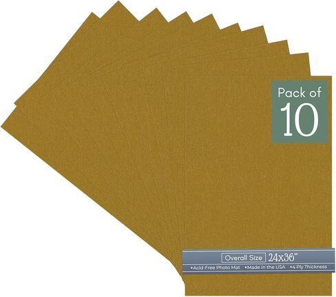 CountryArtHouse Metallic Gold 24x36 Uncut Art Mat Board - No Opening - 1 Mat in Kuwait