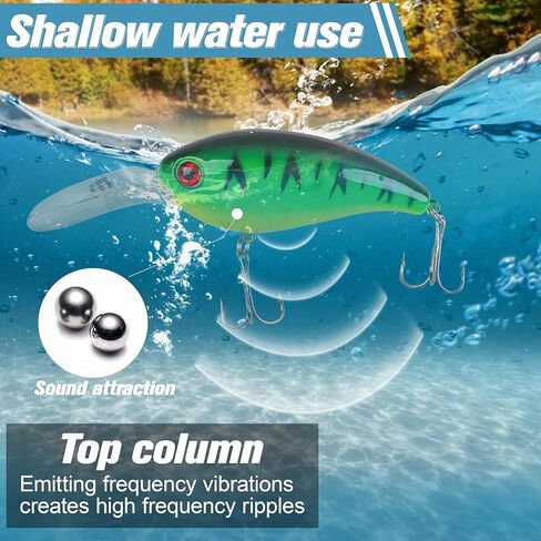 Crankbait Fishing Lures Kit,8pcs Deep Diving Crankbait Bass Fishing Lures Minnow Crank Baits Swimbait Hard Baits Fishing Lure for Freshwater Saltwater Trout Bass Salmon Walleye in Kuwait