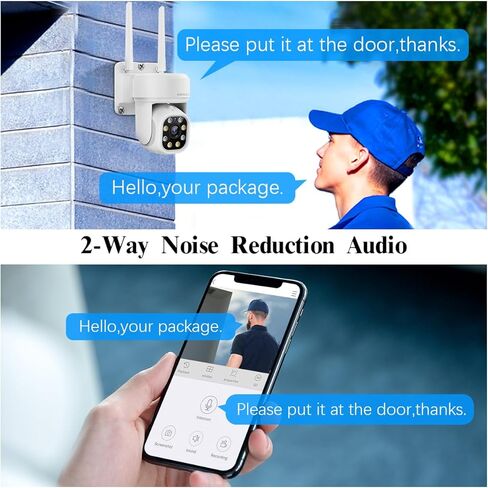 (2026 New) Wireless Security Camera System, 5MP WiFi Home Security System with 8 Cameras (4 PTZ Auto Tracking + 4 PIR Bullet), 8CH NVR 3TB HDD, Dual Band 2.4/5.8GHz, 130° Wide Angle, No Monthly Fee in Kuwait