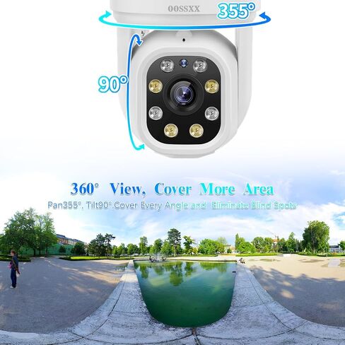 (2026 New) Wireless Security Camera System, 5MP WiFi Home Security System with 8 Cameras (4 PTZ Auto Tracking + 4 PIR Bullet), 8CH NVR 3TB HDD, Dual Band 2.4/5.8GHz, 130° Wide Angle, No Monthly Fee in Kuwait