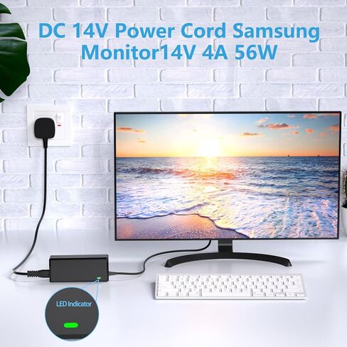 سلك طاقة لشاشة سامسونج 15 بوصة - 32 بوصة، Samsung SyncMaster S22C300H، P2770، SA350، C24F390FHN، S27D360H، S27B350H، S27E390H، UN22F5000AF شاشة إمداد الطاقة للتلفزيون سولوبين in Kuwait