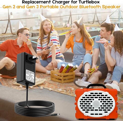 شاحن مكبر صوت لـ Turtlebox Gen 2 & Gen 3، سلك طاقة مكبر صوت بديل من Cisin للبلوتوث المحمول 5.0 Turtlebox Gen 3، أسود in Kuwait