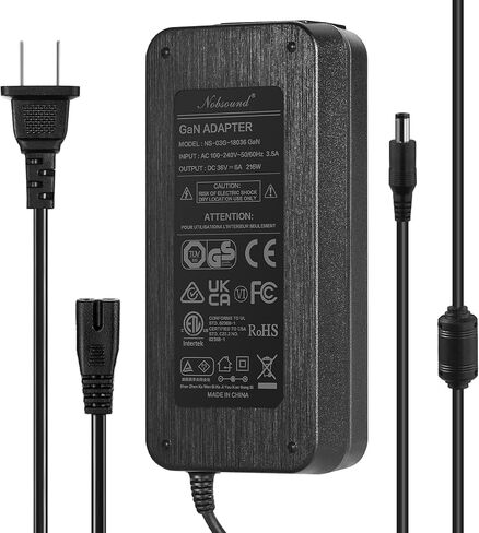 Nobsound 36V 6A Power Supply: 216W High-Efficiency GaN Adapter for Amplifiers, Active Speakers, LED Strip Lights, 3D Printers, AC 100-240V Input in Kuwait