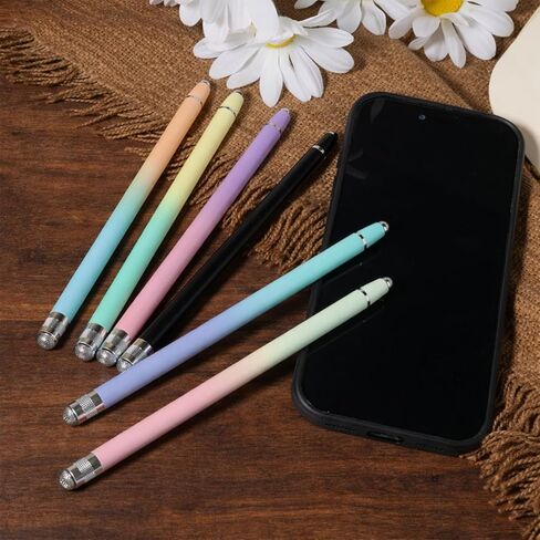 6 Pcs Stylus Pens for Touch Screens, 2-in-1 Universal Stylus Pens High Precision StylusPen Sensitive StylusPen for Tablet Pad Phones, Compatible with Touch Screens Devices in Kuwait