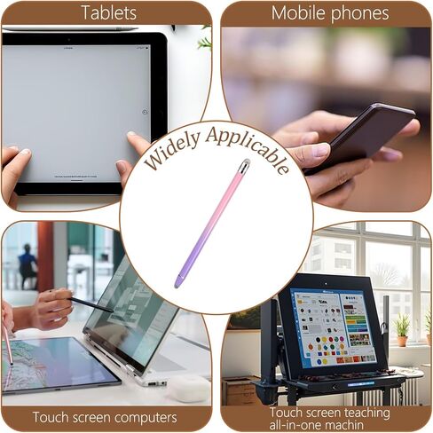 6 Pcs Stylus Pens for Touch Screens, 2-in-1 Universal Stylus Pens High Precision StylusPen Sensitive StylusPen for Tablet Pad Phones, Compatible with Touch Screens Devices in Kuwait