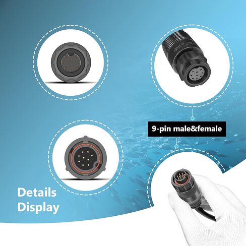 000-00099-006 10-Feet 9-Pin Transducer Extension Cable for Lowrance LSS-1 LSS-2 Structure Scan Transducer, for xSonic HDI, ForwardScan and TotalScan Transducer, # 3005.6907 in Kuwait