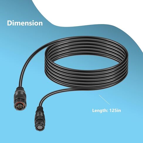 000-00099-006 10-Feet 9-Pin Transducer Extension Cable for Lowrance LSS-1 LSS-2 Structure Scan Transducer, for xSonic HDI, ForwardScan and TotalScan Transducer, # 3005.6907 in Kuwait