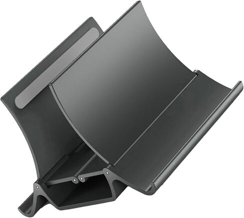 Brrnoo Laptop Stand, Vertical Laptop Stand Notebook Space Saving Desk Holder Desktop Holder for Home Office (Black) in Saudi Arabia
