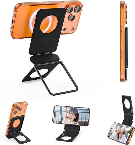 ULANZI حامل ثلاثي القوائم للهاتف المغناطيسي عصا سيلفي لهاتف iPhone، حامل هاتف قابل للتعليق مع زوايا مغناطيسية قوية وحامل ثلاثي محمول قابل للطي لهاتف iPhone 17/16/15/14/13، ملحقات أساسيات السفر، أسود in Kuwait