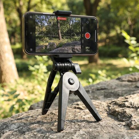 1pcs Portable Foldable Tripod Bracket Mobile Phone Holder Universal Desktop Cellphones Stand Anti Slip Desk,15.5 * 5 * 1.5cm in Kuwait