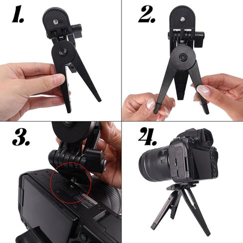 1pcs Portable Foldable Tripod Bracket Mobile Phone Holder Universal Desktop Cellphones Stand Anti Slip Desk,15.5 * 5 * 1.5cm in Kuwait