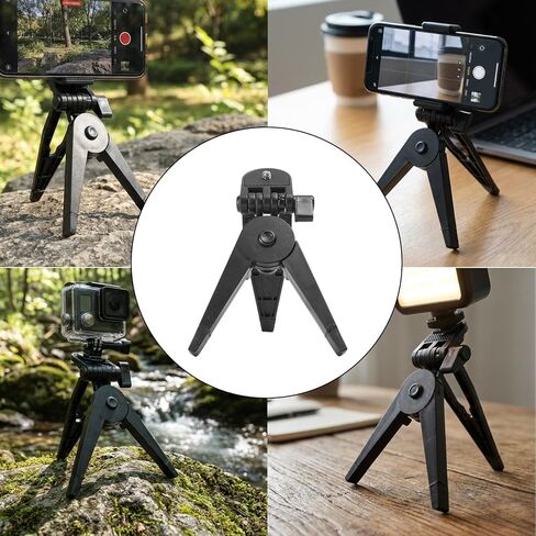 1pcs Portable Foldable Tripod Bracket Mobile Phone Holder Universal Desktop Cellphones Stand Anti Slip Desk,15.5 * 5 * 1.5cm in Kuwait