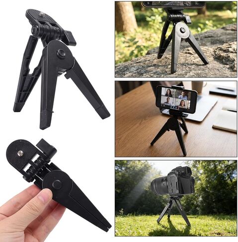 1pcs Portable Foldable Tripod Bracket Mobile Phone Holder Universal Desktop Cellphones Stand Anti Slip Desk,15.5 * 5 * 1.5cm in Kuwait