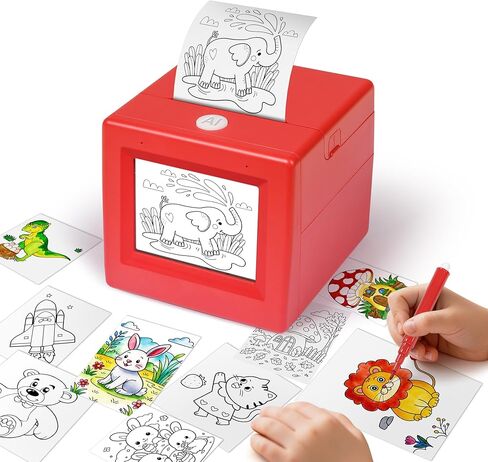 Smart AI Voice Sticker Maker Machine for Kids, Portable Thermal Sticker Printer Box with Display, Voice-Activated Inkless Mini Sticker Printer for DIY Crafts & Creative Gifts, Ages 6+ in Kuwait