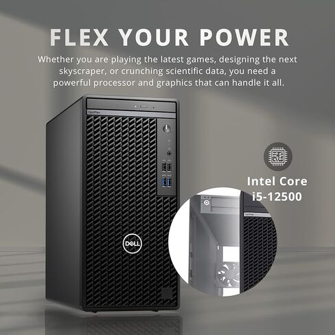 سطح مكتب Dell OptiPlex 3000 كامل الحجم للأعمال، معالج Intel Core i5-12500، ذاكرة الوصول العشوائي DDR4 سعة 32 جيجابايت، 1 تيرابايت PCIe SSD، DVDRW، إيثرنت، محول WiFi، لوحة مفاتيح وماوس، Windows 11 Pro، أسود (متجدد) in Kuwait
