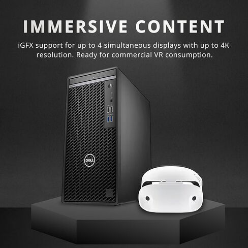 سطح مكتب Dell OptiPlex 3000 كامل الحجم للأعمال، معالج Intel Core i5-12500، ذاكرة الوصول العشوائي DDR4 سعة 32 جيجابايت، 1 تيرابايت PCIe SSD، DVDRW، إيثرنت، محول WiFi، لوحة مفاتيح وماوس، Windows 11 Pro، أسود (متجدد) in Kuwait