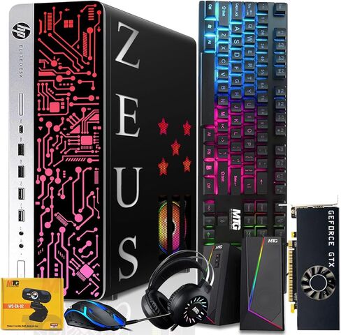 HP G3 Gaming Desktop PC, Intel i7 6th Gen, GTX 1050 TI 4GB GDDR5, 16GB RAM, 256GB SSD, RGB Front Panel 385 Patterns, RGB Kit, Windows 11 (Renewed) in Kuwait