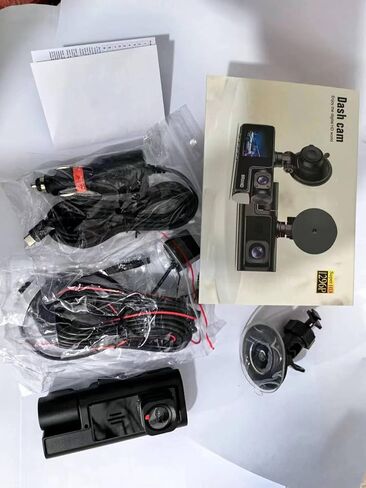 Dash Cam 1296P Front and Interior Recorder with Suction Mount, Compact Design for Driving, Ride Sharing, Taxi and Family Travel, NoCard in Kuwait