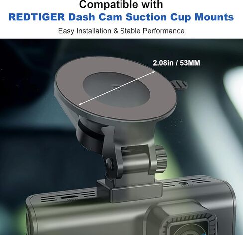 4 قطع من وسادات لاصقة مستديرة مزدوجة الجوانب - متوافقة مع حوامل شفط كاميرا REDTIGER Dash Cam لتثبيت الزجاج الأمامي بشكل آمن in Kuwait