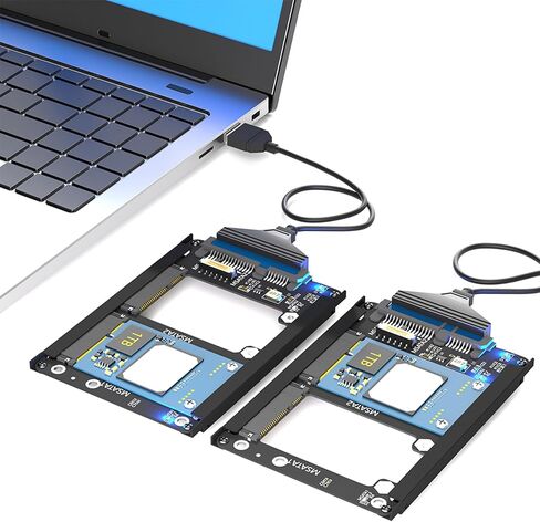 محول MSATA إلى SATA3.0 محول مزدوج MSATA إلى 2.5 بوصة SATA3.0 6Gbps محول ورق مقوى بديل لتخزين سطح المكتب والكمبيوتر المحمول in Kuwait