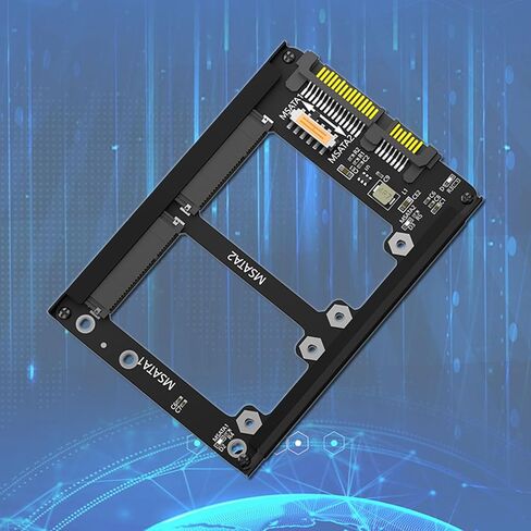 محول MSATA إلى SATA3.0 محول مزدوج MSATA إلى 2.5 بوصة SATA3.0 6Gbps محول ورق مقوى بديل لتخزين سطح المكتب والكمبيوتر المحمول in Kuwait