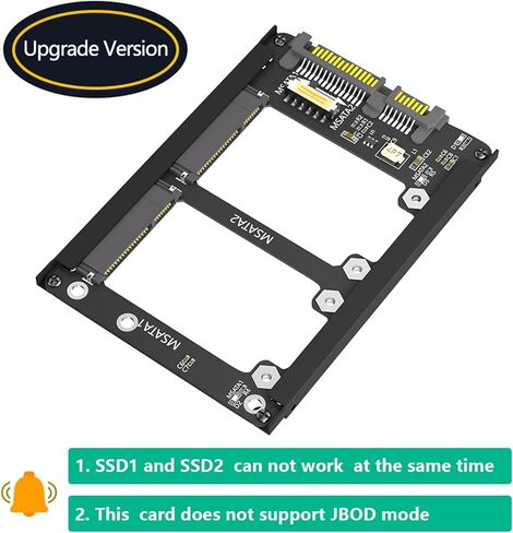 محول MSATA إلى SATA3.0 محول مزدوج MSATA إلى 2.5 بوصة SATA3.0 6Gbps محول ورق مقوى بديل لتخزين سطح المكتب والكمبيوتر المحمول in Kuwait
