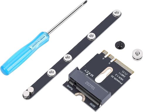 Zunate M.2 Key AE to Key M NVMe SSD Extension Adapter, PCIe 4.0 NGFF 2230/2242/2260/2280 Card Converter for Laptop Mainboard Upgrade with Included Bracket in Kuwait