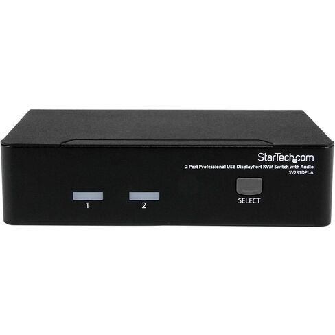 StarTech.com 2 Port DisplayPort KVM Switch - 2560x1600, TAA @60Hz - Dual Port DP USB, Keyboard, Video, Mouse Switch Box w/ Audio for Computers and Monitors (SV231DPUA) (Renewed) in Saudi Arabia