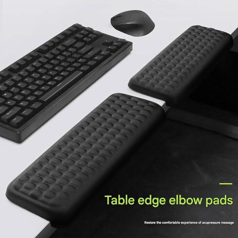 Arm Rest for Desk, L-Shaped Memory Foam Elbow Pads with Anti-Slip Base, Computer Desk Arm Rest Support Cushion, Arm Wrist Elbow Extender Protector for Home Office Gaming,2 PCs (Grey) in Kuwait