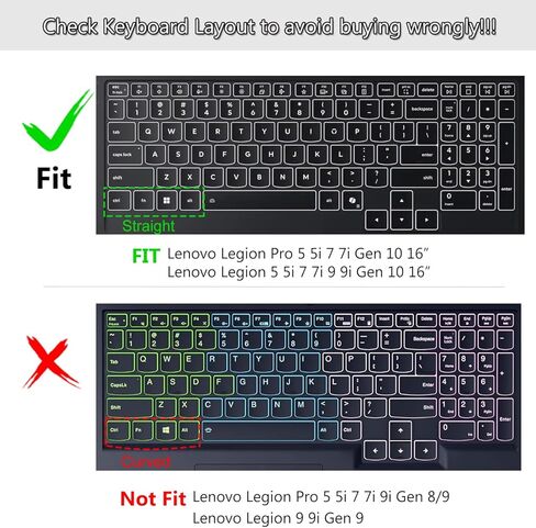 Keyboard Cover for Lenovo Legion Pro 5 5i Gen 10 16" / Legion 5 5i Gen 10 16", Lenovo Legion Pro 7 7i Gen 10 16" / Legion 7i Gen 10 / Legion 9 9i Gen 10 18" Keyboard Skin - Clear in Saudi Arabia