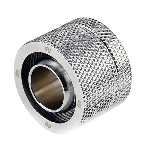 Bitspower G1/4" إلى 1/2" ID، OD 3/4" OD ضغط مناسب للأنابيب الناعمة، CC5 ​​Ultimate، فضي لامع، 4 عبوات in Kuwait