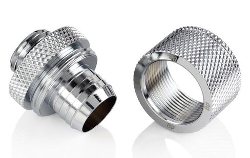 Bitspower G1/4" إلى 1/2" ID، OD 3/4" OD ضغط مناسب للأنابيب الناعمة، CC5 ​​Ultimate، فضي لامع، 4 عبوات in Kuwait