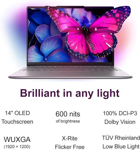 Lenovo Slim 7i Aura Edition AI Laptop (14" FHD+ OLED Touchscreen, Intel Core Ultra 7 258V, 32GB DDR5, 1TB SSD) Copilot+ PC, Ultra-Thin, 17-Hr Battery Life, 5MP IR Webcam, Wi-Fi 7, Win 11 Pro in Saudi Arabia