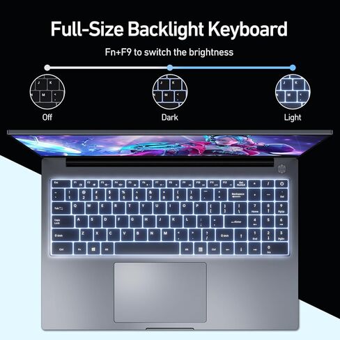 2026 Latest 16'' Laptop Windows 11 Pro, 16GB RAM 1TB SSD, Intel Quad-Core Processor(3.60GHz), 1080p FHD Display, Backlit Keyboard, Fingerprint, WiFi5, Webcam, USB3.2 Gen1, Type-C, HDMI, Metal, Gray in Kuwait